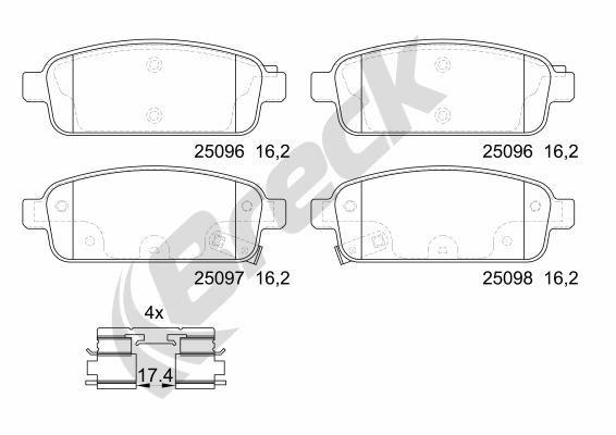 Vauxhall Zafira Mk III 2.0 CDTi Rear Brake Pads - main image