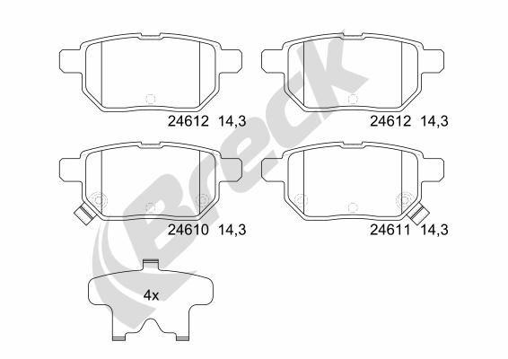 Toyota Yaris/ Vitz 1.8 VVTi Rear Brake Pads - main image