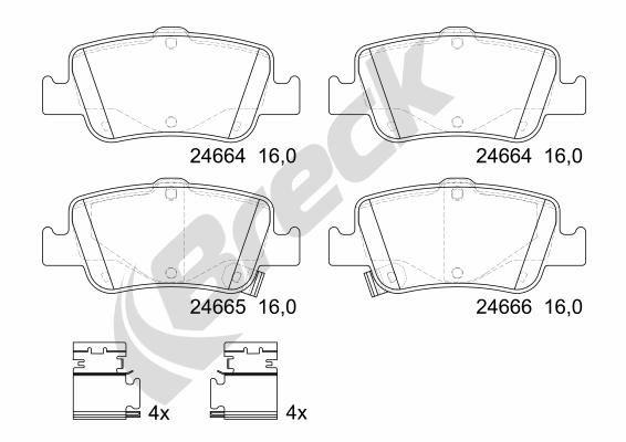 Toyota Auris VAN Van/ Furgon/hatchback 1.4 D-4D Rear Brake Pads - main image