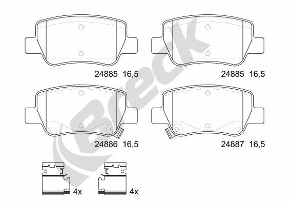 Toyota Avensis Estate 1.6 VVT-i Rear Brake Pads - main image