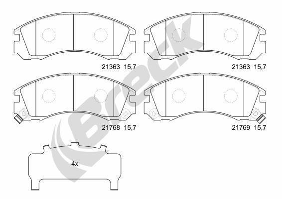 Mitsubishi Pajero/ Shogun Mk II 3.5 V6 24V Front Brake Pads - main image