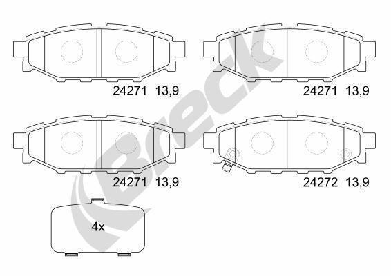 Subaru Impreza Liftback 2.0 D AWD Rear Brake Pads - main image