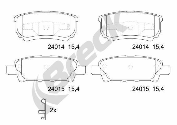 Dodge Avenger 2.0 Rear Brake Pads - main image