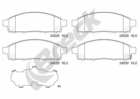 FIAT Fullback pick-up 2.4 D Front Brake Pads - main image