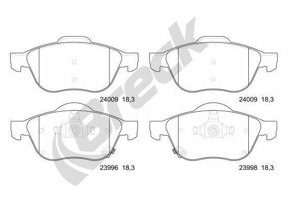 Toyota Avensis 1.8 VVT-i Front Brake Pads - main image
