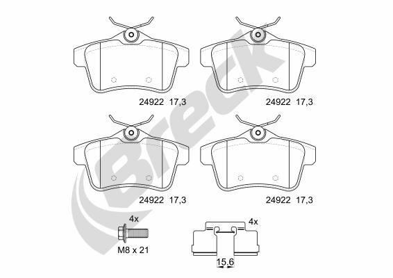 Peugeot 3008 I MPV 2.0 HDi Rear Brake Pads - main image
