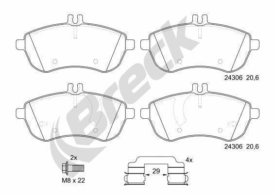 Mercedes-Benz SLK 200 Front Brake Pads - main image