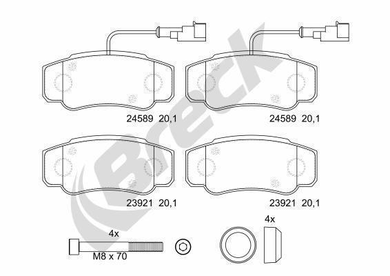 Nissan Cabstar 35.13 DCI, 45.13 DCI 2.5 Rear Brake Pads - main image