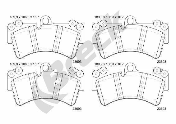 Porsche Cayenne Turbo 4.5 Front Brake Pads - main image