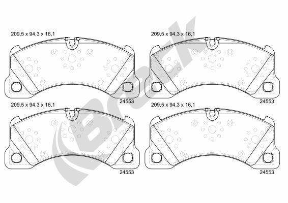 Volkswagen Touareg 6.0 W12 Front Brake Pads - main image