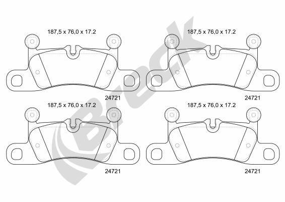 Volkswagen Touareg 3.6 V6 FSI Rear Brake Pads - main image