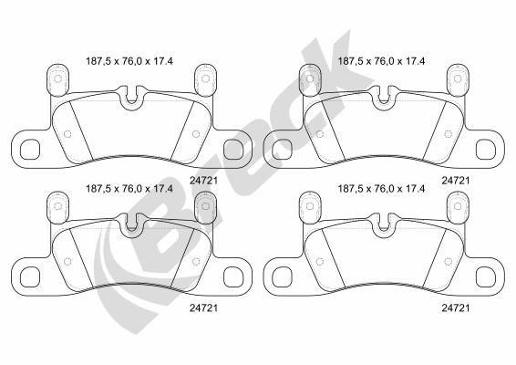 Porsche Cayenne 3.6 GTS Rear Brake Pads - main image