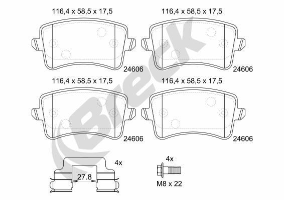 Audi Q5 3.0 TFSI quattro Rear Brake Pads - main image