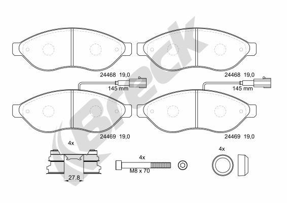Peugeot Boxer Bus 2.0 BlueHDi 110 Front Brake Pads - main image