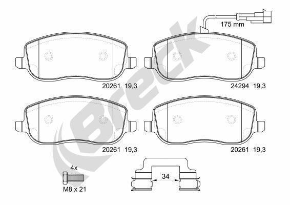 FIAT Croma 1.9 D Multijet Front Brake Pads - main image