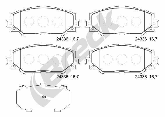 Toyota RAV 4 IV 2.5 4WD Front Brake Pads - main image