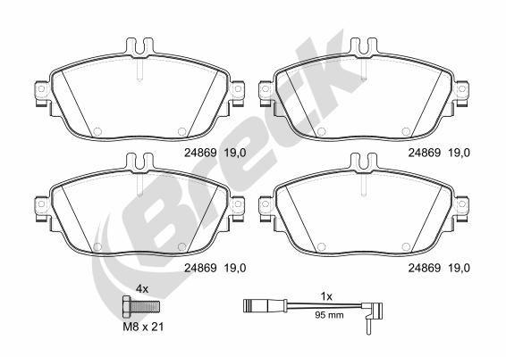 Mercedes-Benz CLA Coupe AMG CLA 45 4-matic Front Brake Pads - main image