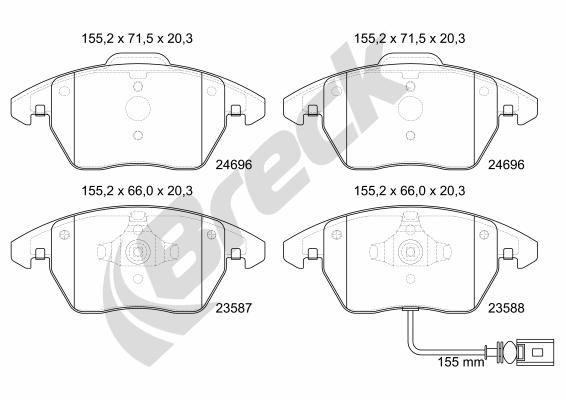 Skoda Yeti 2.0 TDI 4x4 Front Brake Pads - main image
