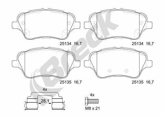Ford B-MAX 1.6 TDCi Front Brake Pads - main image