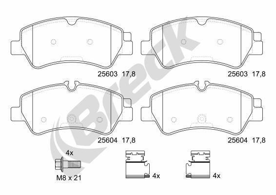 Ford Transit Custom V362 Furgon 2.2 TDCi Rear Brake Pads - main image