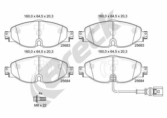 SEAT Ateca 2.0 TSI 4Drive Front Brake Pads - main image