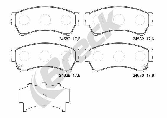 BMW 6 Estate 2.0 MZR Front Brake Pads - main image