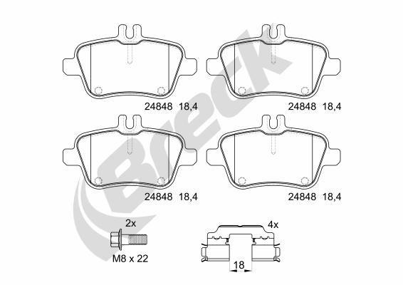 Infiniti Q30 1.5 D Rear Brake Pads - main image
