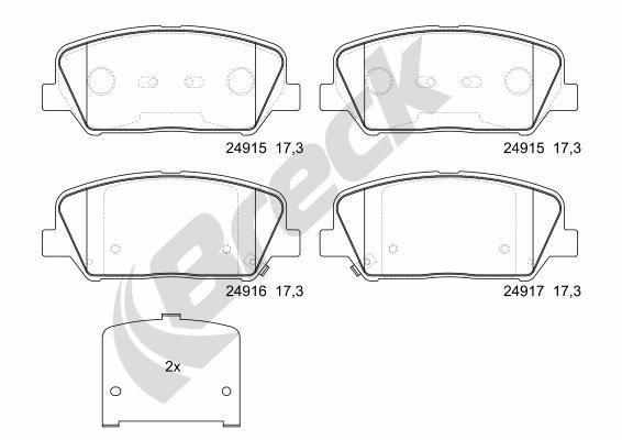 Kia Ceed 1.6 CVVT Front Brake Pads - main image