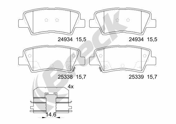 Kia Pro Ceed 1.0 T-GDI Rear Brake Pads - main image