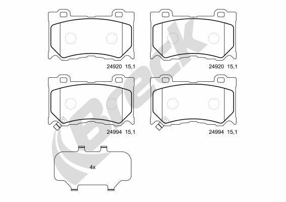 Infiniti FX 30d AWD Front Brake Pads - main image