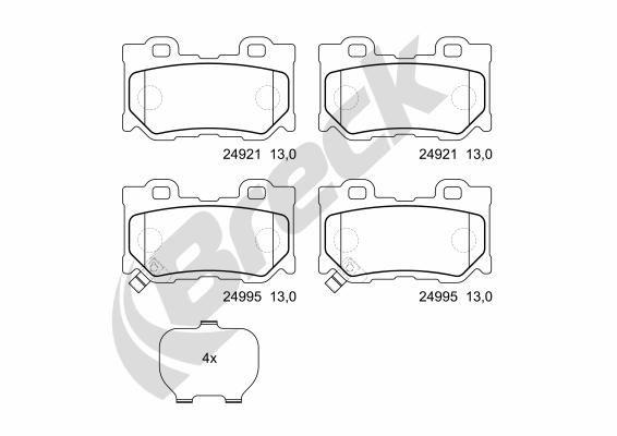 Infiniti Q70 2.2 D Rear Brake Pads - main image