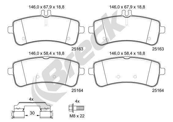 Mercedes-Benz S-Class S 650 Maybach Rear Brake Pads - main image