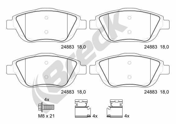 Peugeot 2008 II 1.5 BlueHDI 130 Front Brake Pads - main image