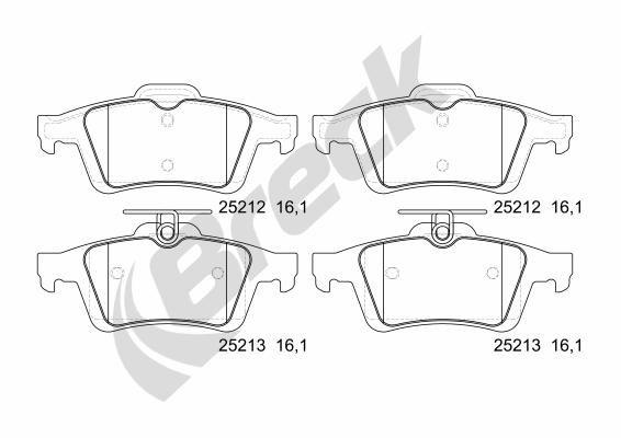 VOLVO C70 II Convertible T5 Rear Brake Pads - main image