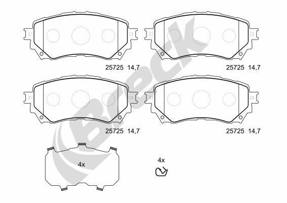 BMW 6 Sedan 2.5 Front Brake Pads - main image