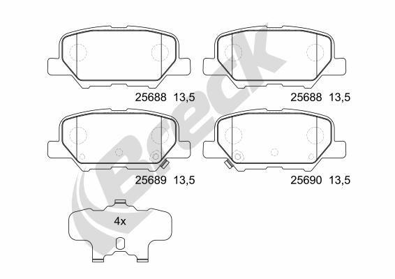 Peugeot 4008 1.8 HDi Rear Brake Pads - main image