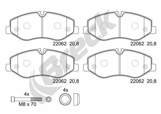 Mercedes-Benz V-Class 200 CDI / d 4Matic Front Brake Pads - main image