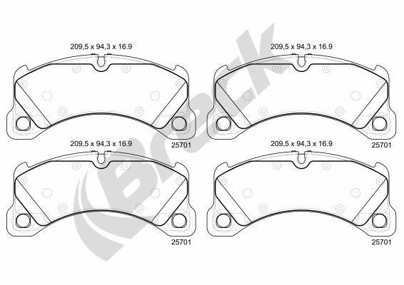 Porsche Panamera Sport Turismo 4.0 S 4 Diesel Front Brake Pads - main image