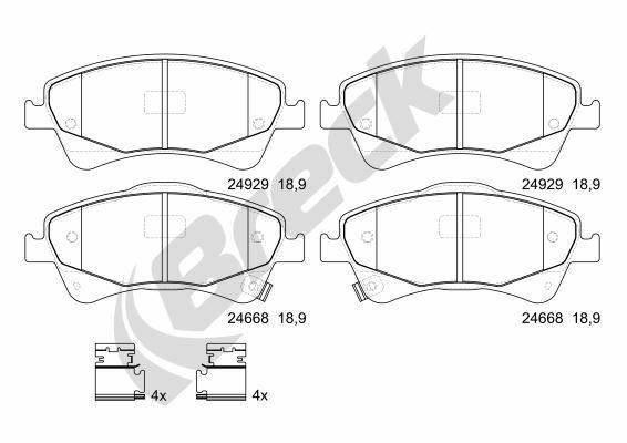 Toyota Auris 2.2 D Front Brake Pads - main image