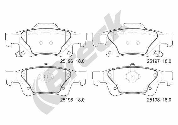 Jeep Cherokee IV 3.6 VVT 4x4 Rear Brake Pads - main image