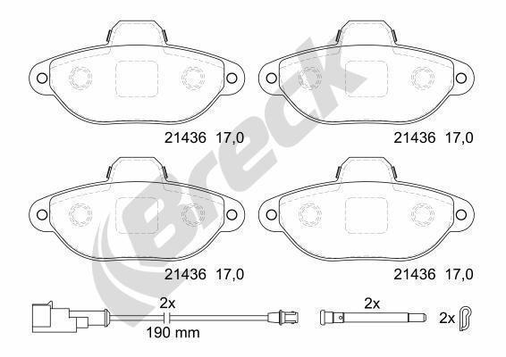 FIAT 500 1.2 LPG Front Brake Pads - main image