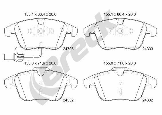 Audi A4 Allroad B8 2.0 TDI quattro Front Brake Pads - main image