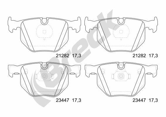 BMW 7 735 i, Li Rear Brake Pads - main image