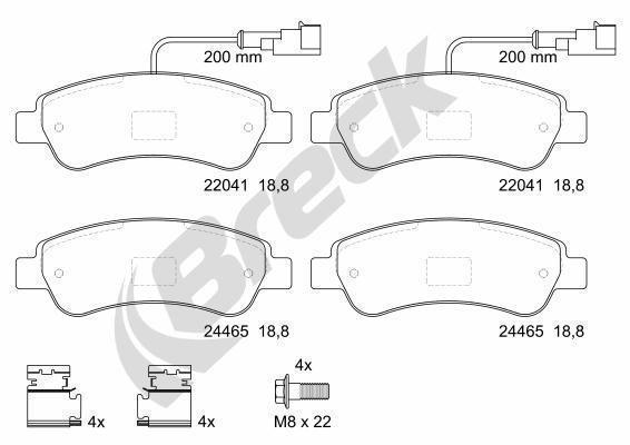 FIAT Ducato Bus 150 Multijet 3,0 D Rear Brake Pads - main image