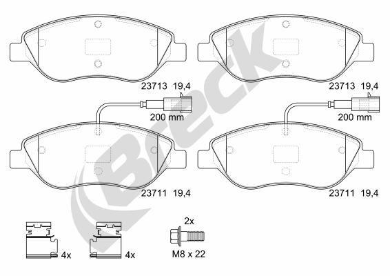Alfa Romeo MITO 1.4 TJet Front Brake Pads - main image