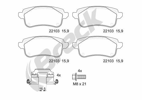 Renault Arkana I 1.3 TCe 140 Rear Brake Pads - main image
