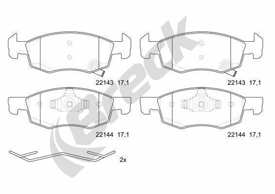 Vauxhall Corsa Mk IV 1.0 Front Brake Pads - main image