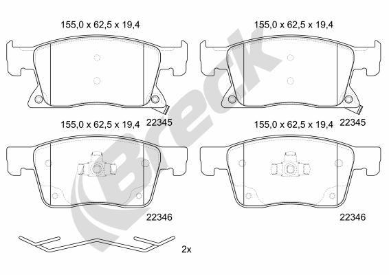 Vauxhall Astra Mk VII Estate 1.0 Front Brake Pads - main image