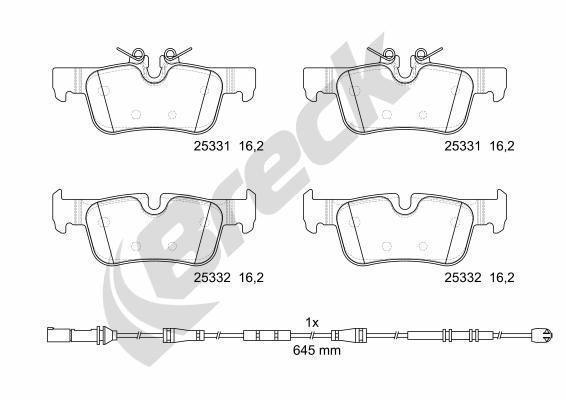 BMW 2 Gran Tourer 216 d Rear Brake Pads - main image