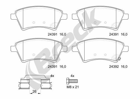 FIAT Sedici 1.6 16V Front Brake Pads - main image